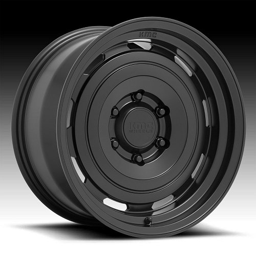 KMC Roswell KM720 Satin Black Custom Wheels Rims 1